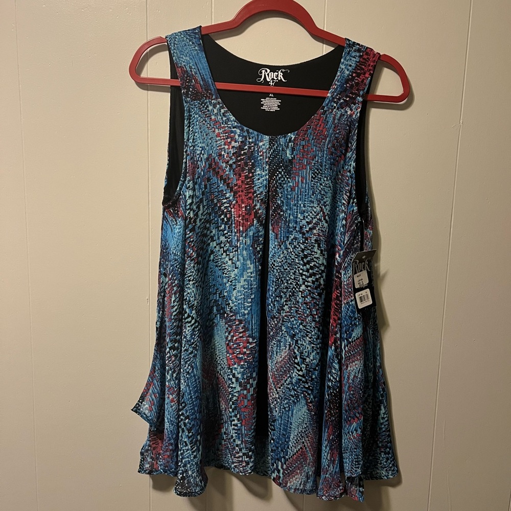 Rock 47 by Wrangler Flowy Tank Top X-Large